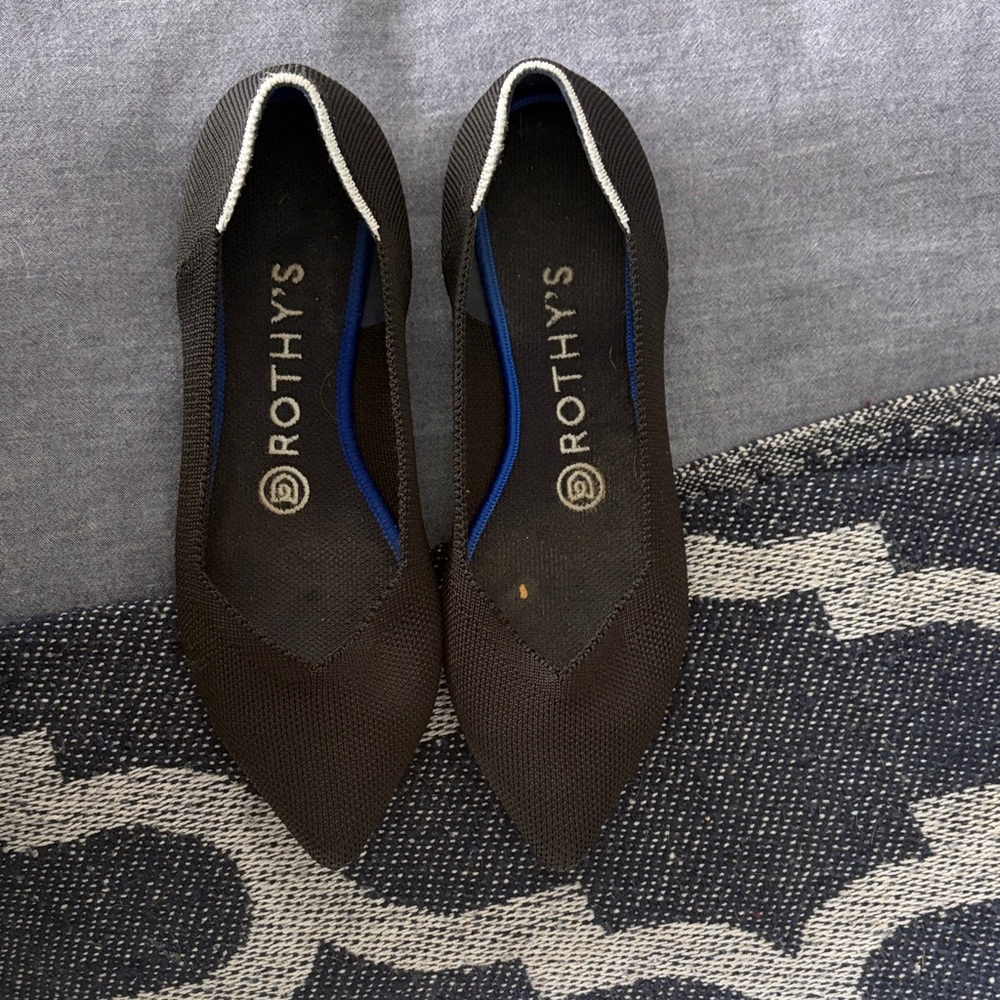Rothy's Black and Blue Women's Flats